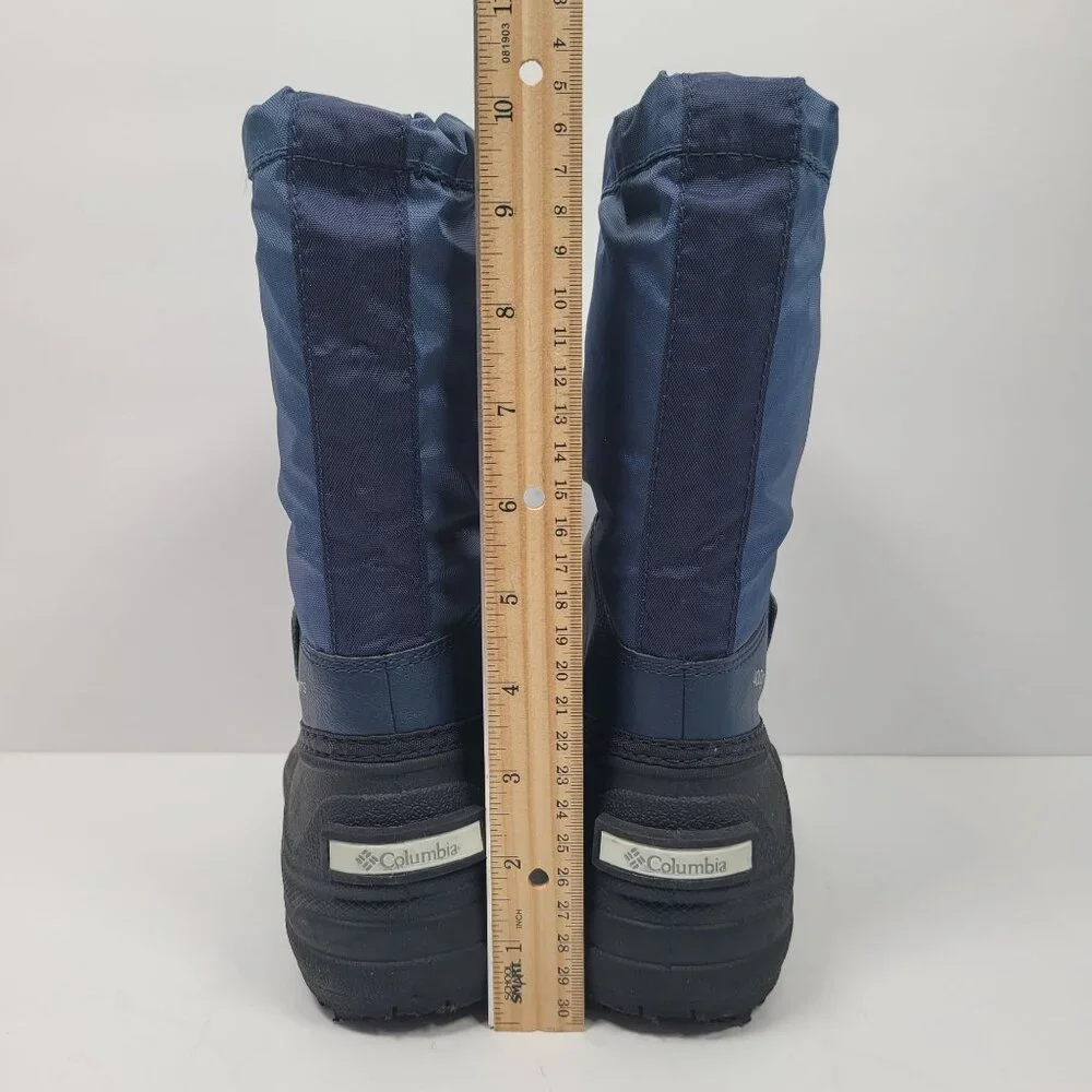 Columbia Powderbug Youth Blue/Black Waterproof Snow Boots BY1324-433 US Size 2